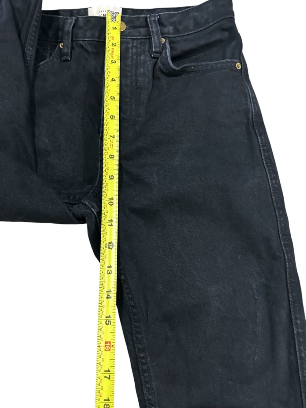 Sézane Denim Le Brut Sexy Jeans Black Size 26 Style S22IPAN004N Organic Cotton - Picture 8 of 16